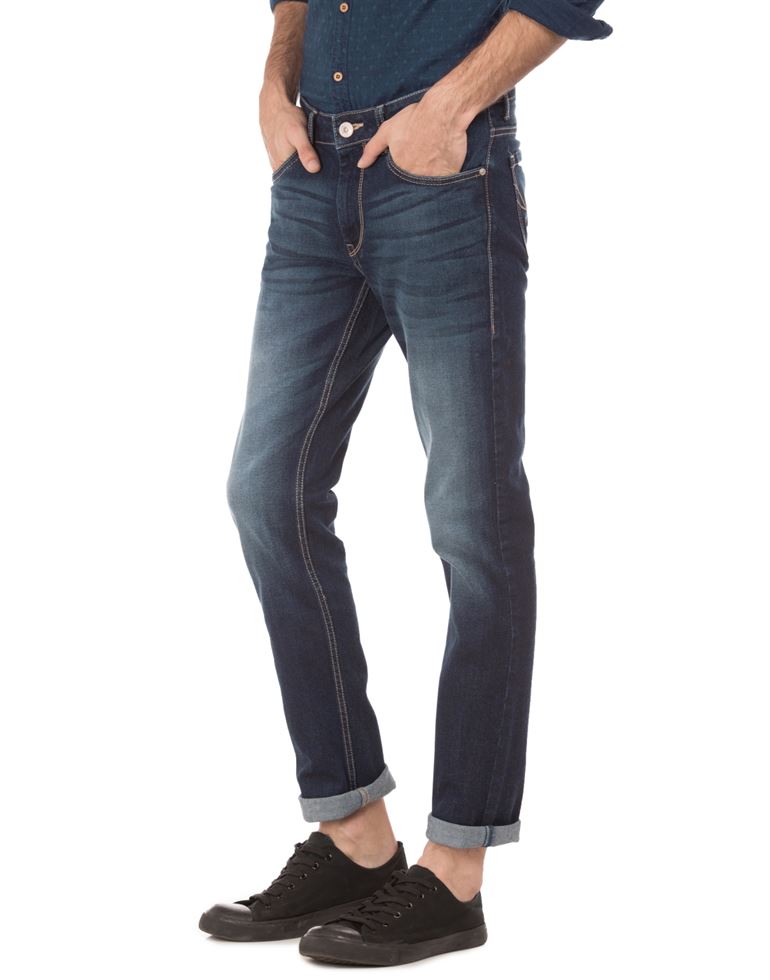 Flying Machine Men Casual Wear Blue Jeans